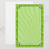 Rockin Retro Lime Groen Decorated Design Briefpapier (Voorkant / Achterkant)