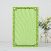 Rockin Retro Lime Groen Decorated Design Briefpapier (Staand voorkant)