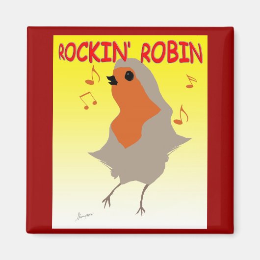 Rockin Robin Koelkast Magnet (Voorkant)