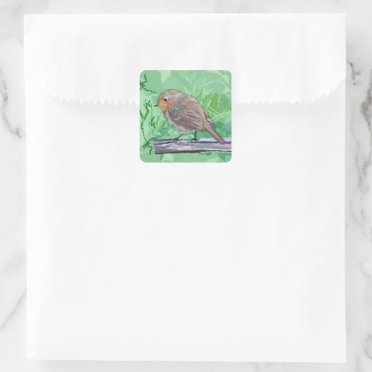 Rockin Robin Vierkante Sticker (Tas)