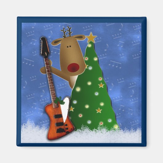 Rockin' Rode Neus Rendier Magneet (Voorkant)