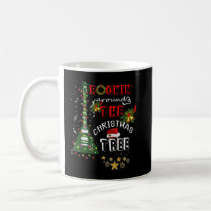 Rockin' Rond De Kerst Guitar Boom Kerstman Hoed Koffiemok