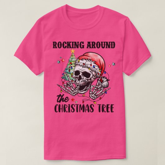 Rockin rond de kerstboom 5 t-shirt (Design voorkant)