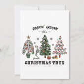 Rockin rond de kerstboom bedankkaart (Voorkant)