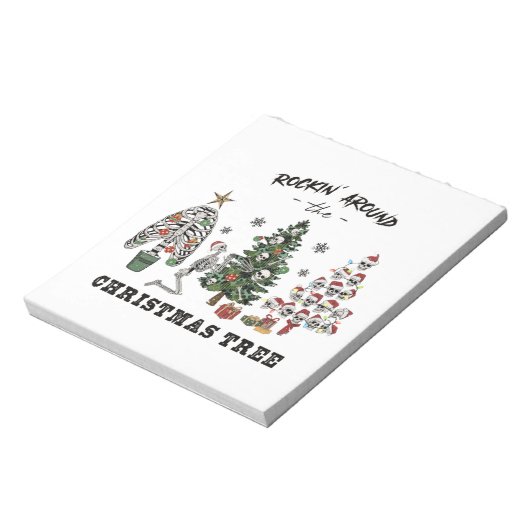 Rockin rond de kerstboom notitieblok (Linkerzijde)