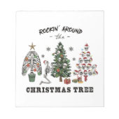 Rockin rond de kerstboom notitieblok (Voorkant)