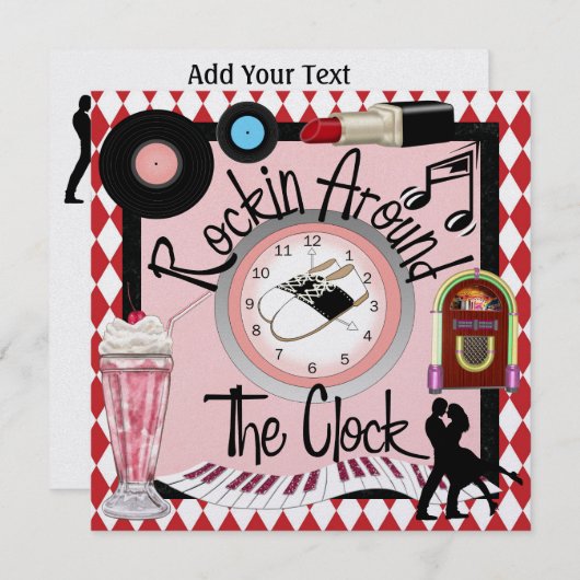 Rockin rond de Klock Party - SRF Kaart (Voorkant / Achterkant)