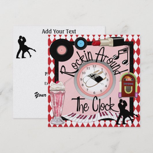 Rockin rond de Klock Party - SRF Kaart (Voorkant / Achterkant)