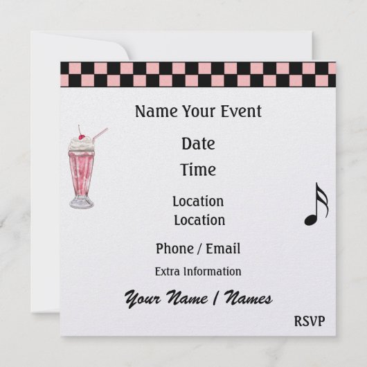 Rockin rond de Klock Party - SRF Kaart (Achterkant)