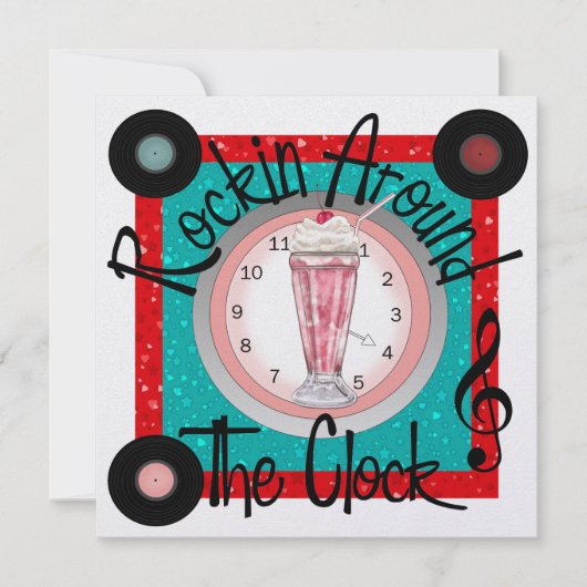 Rockin rond de Klock Party - SRF Kaart (Voorkant)