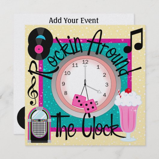 Rockin rond de Klock Party - SRF Kaart (Voorkant / Achterkant)