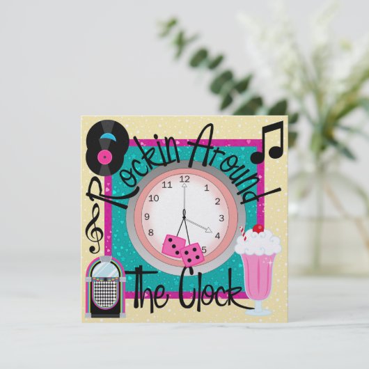 Rockin rond de Klock Party - SRF Kaart (Staand voorkant)