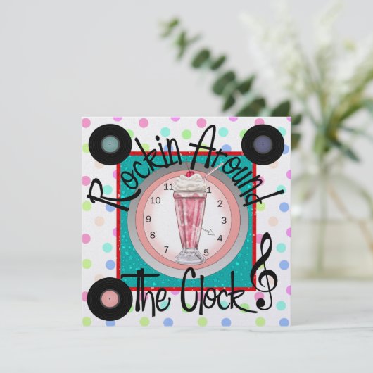 Rockin rond de Klock Party - SRF Kaart (Staand voorkant)