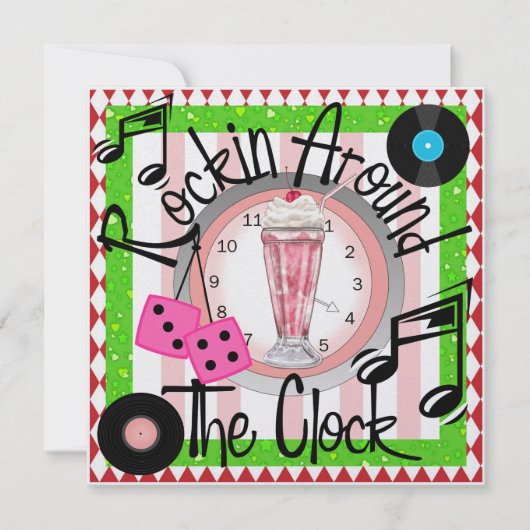 Rockin rond de Klock Party - SRF Kaart (Voorkant)