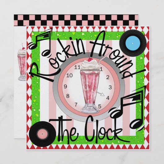 Rockin rond de Klock Party - SRF Kaart (Voorkant / Achterkant)