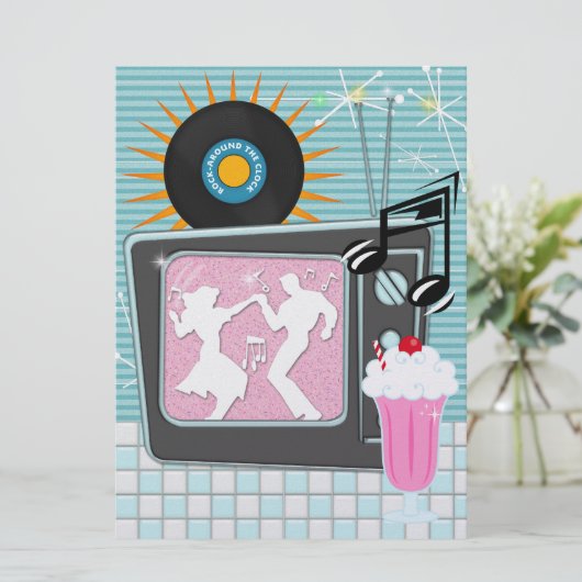 Rockin rond de klok - SRF Kaart (Staand voorkant)