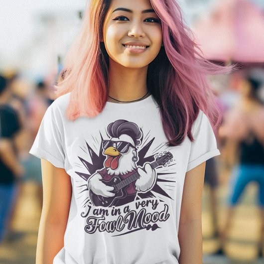 Rockin Rooster: Fowl Mood gitarist T-shirt