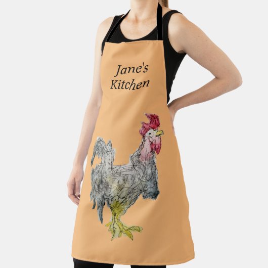Rockin Rooster, gepersonaliseerd Schort (Insitu)