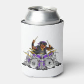 Rockin' Rottie Drummer Blikjeskoeler (Blikje Voorkant)