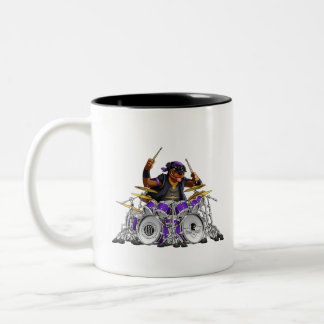 Rockin' Rottie Drummer Tweekleurige Koffiemok