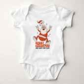 Rockin' Santa Claus - Een vrolijk en luid kerstfee Romper (Voorkant)