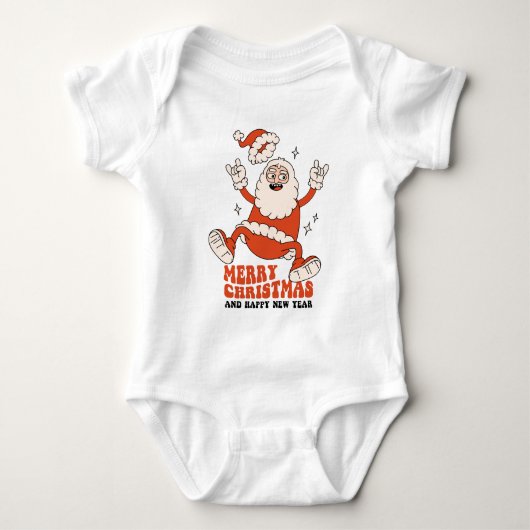 Rockin' Santa Claus - Een vrolijk en luid kerstfee Romper (Voorkant)