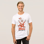 Rockin' Santa Claus - Een vrolijk en luid kerstfee Tri-Blend Shirt (Voorkant volledig)
