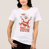 Rockin' Santa Claus - Een vrolijk en luid kerstfee Tri-Blend Shirt (Voorkant)