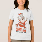 Rockin' Santa Claus - Een vrolijk en luid kerstfee Tri-Blend Shirt (Voorkant)