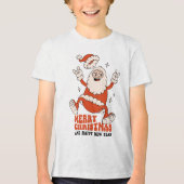 Rockin' Santa Claus - Een vrolijk en luid kerstfee Tri-Blend Shirt (Voorkant)