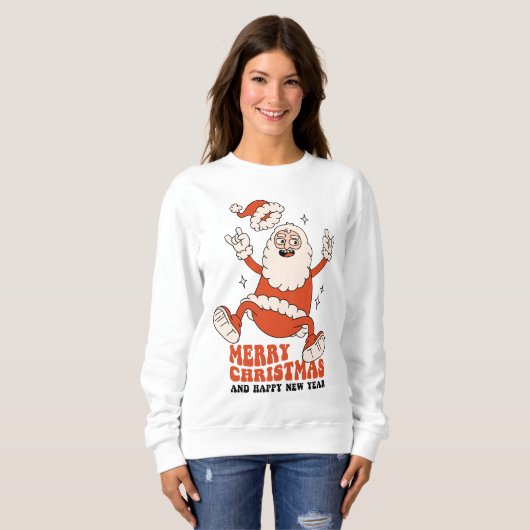 Rockin' Santa Claus - Een vrolijk en luid kerstfee Trui (Voorkant volledig)