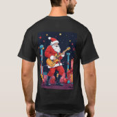 Rockin’ Santa Claus speelt gitaar T-shirt (Achterkant)