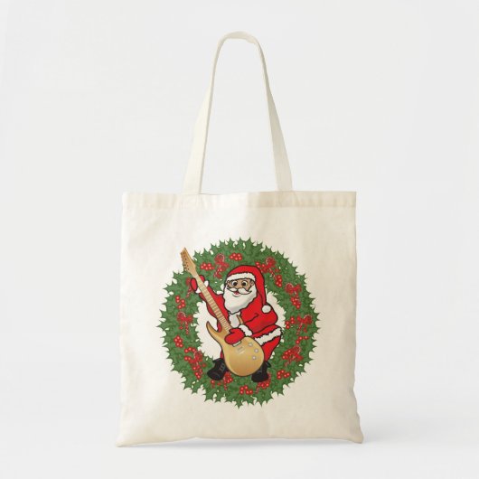 Rockin' Santa Skull Tote Bag (Voorkant)