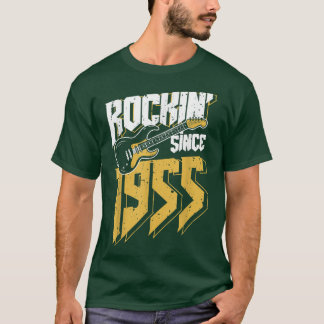 Rockin' Since 1955 Vintage Rock Music Fan 67th Bir T-shirt