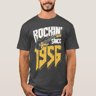 Rockin' Since 1956 Vintage Rock Music Fan 66th Bir T-shirt