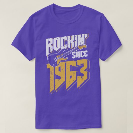 Rockin' sinds 1963  Rock Music Fan 59th Bir T-shirt (Design voorkant)
