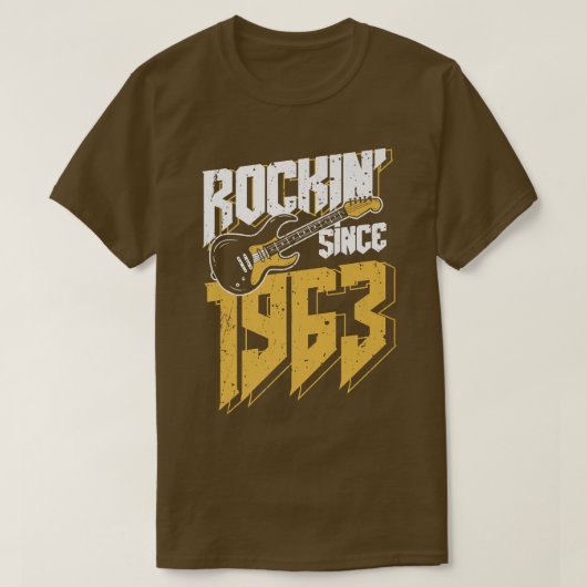 Rockin' sinds 1963  Rock Music Fan 59th Bir T-shirt (Design voorkant)