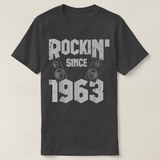 Rockin' sinds 1963  Rock Music Fan 59th Bir T-shirt (Design voorkant)