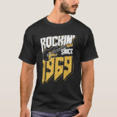 Rockin Sinds 1969 Rock Music Fan 54th Birt T-shirt (Voorkant)