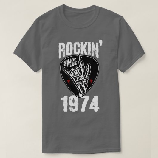 Rockin sinds 1974 t-shirt (Design voorkant)