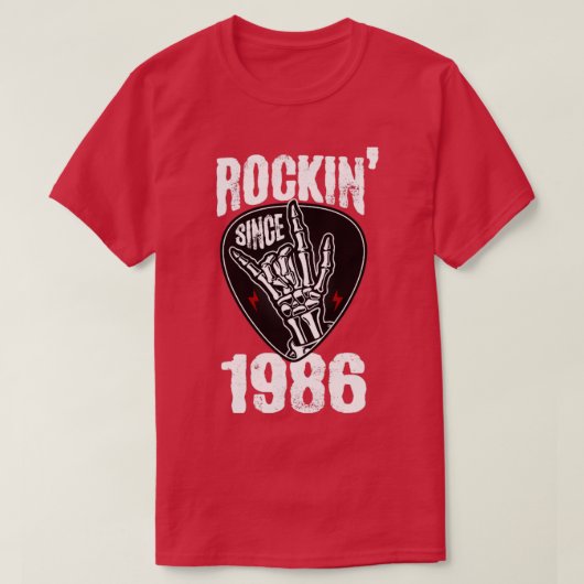 Rockin sinds 1986 t-shirt (Design voorkant)