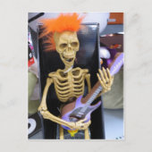 Rockin Skeleton Briefkaart (Voorkant)