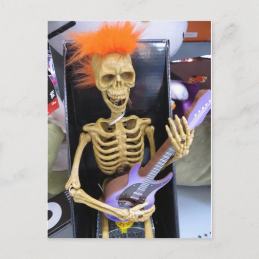 Rockin Skeleton Briefkaart (Voorkant)