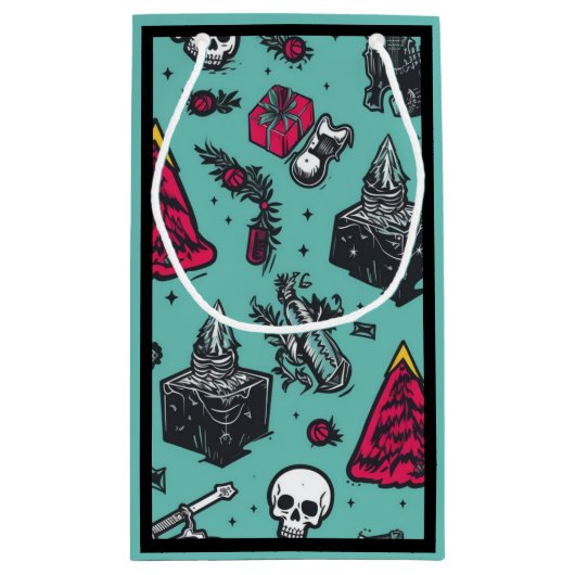 Rockin' Skull Gift Bag (Zee Foam) Klein Cadeauzakje (Achterkant)