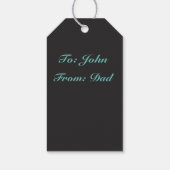 Rockin' Skull Gift Labels (Groen/Zwart) Cadeaulabel (Achterkant)
