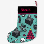 Rockin' Skull Stocking Kleine Kerstsok (Achterkant)