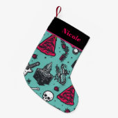 Rockin' Skull Stocking Kleine Kerstsok (Voorkant (Hangend))
