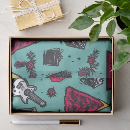 Rockin' Skull Tissue Paper Tissuepapier (Geschenk)