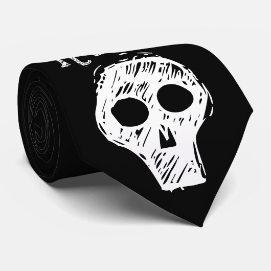 Rockin Skulls Stropdas (Opgerold)