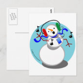 Rockin' Snowman Briefkaart (Voorkant / Achterkant)